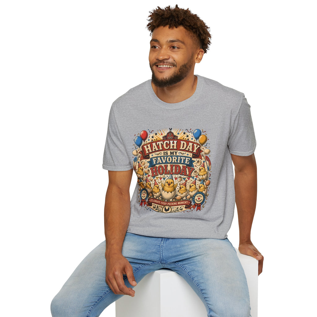 Hatch Day Is My Favorite Holiday T-Shirt — Cute Fluffy Chicks Tee