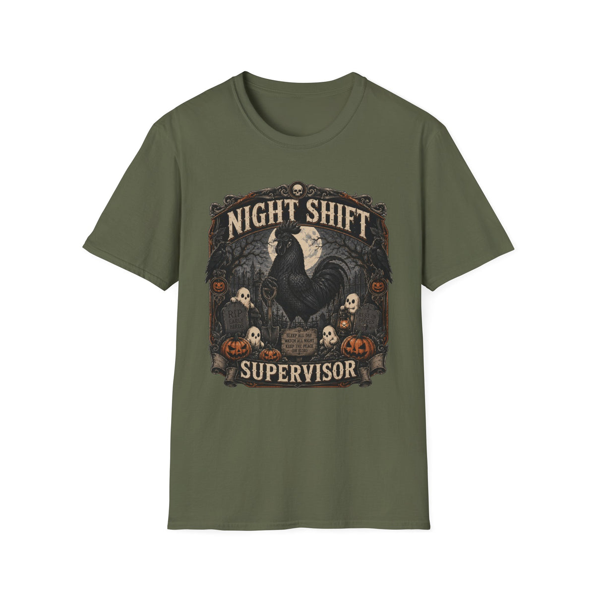 Night Shift Supervisor Ayam Cemani T-shirt, photo 6