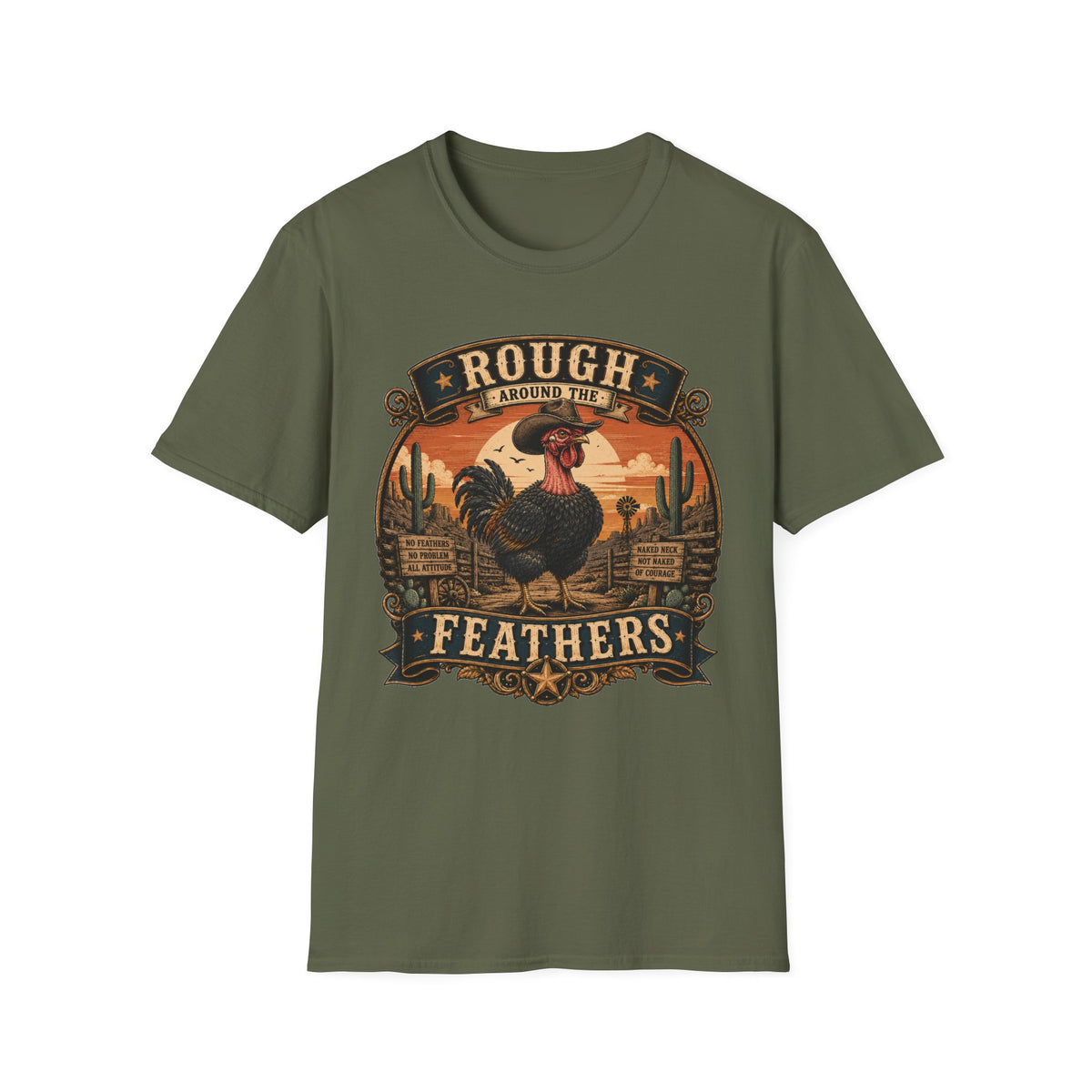 Rough Feathers and Desert Pride Naked Neck T-shirt, photo 4