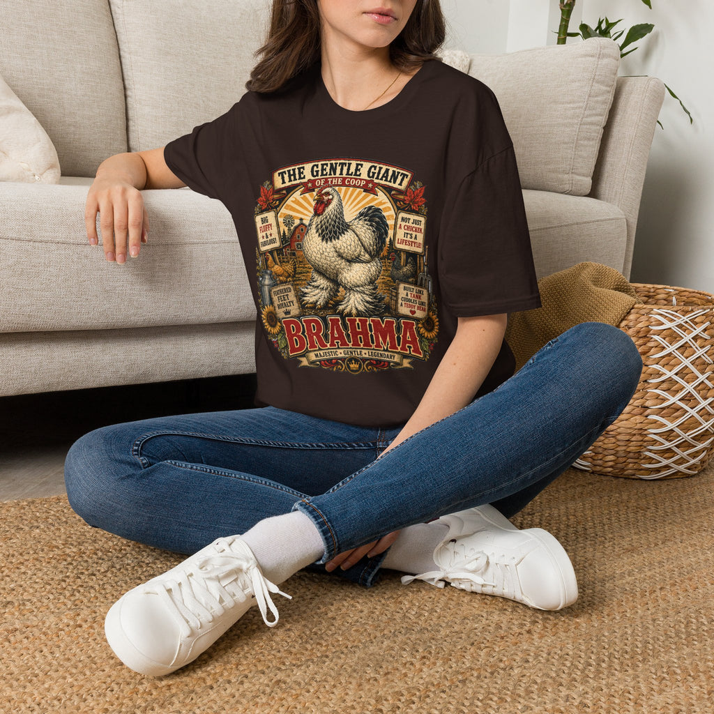 The Gentle Giant of the Coop Brahma T-Shirt — Big Fluffy Farmhouse Tee