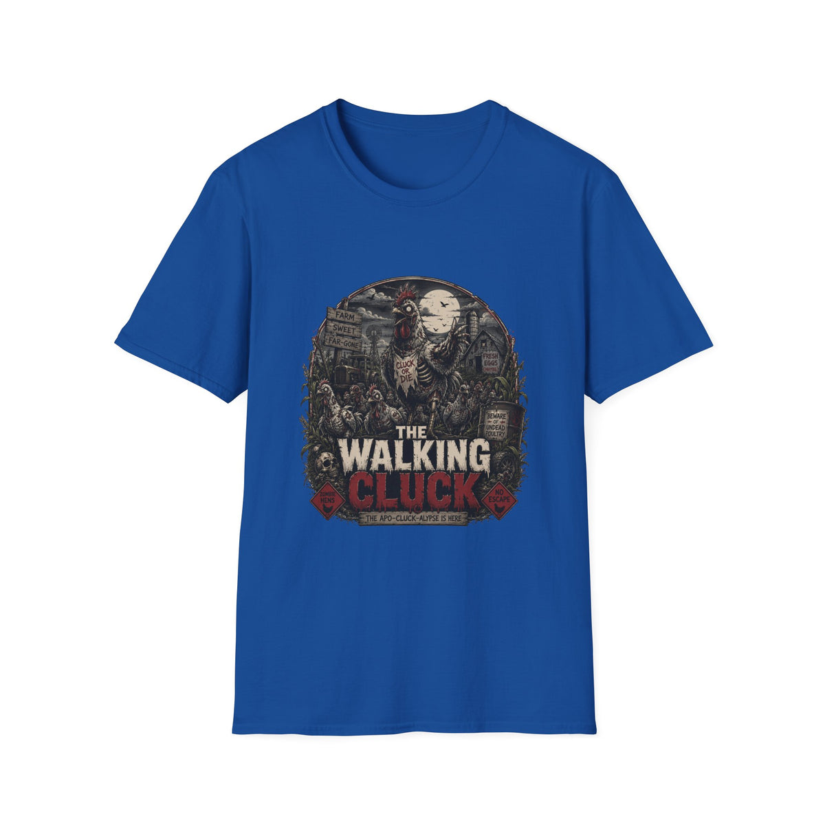 The Walking Cluck T-Shirt — Poultry Apocalypse Zombie Chicken Tee