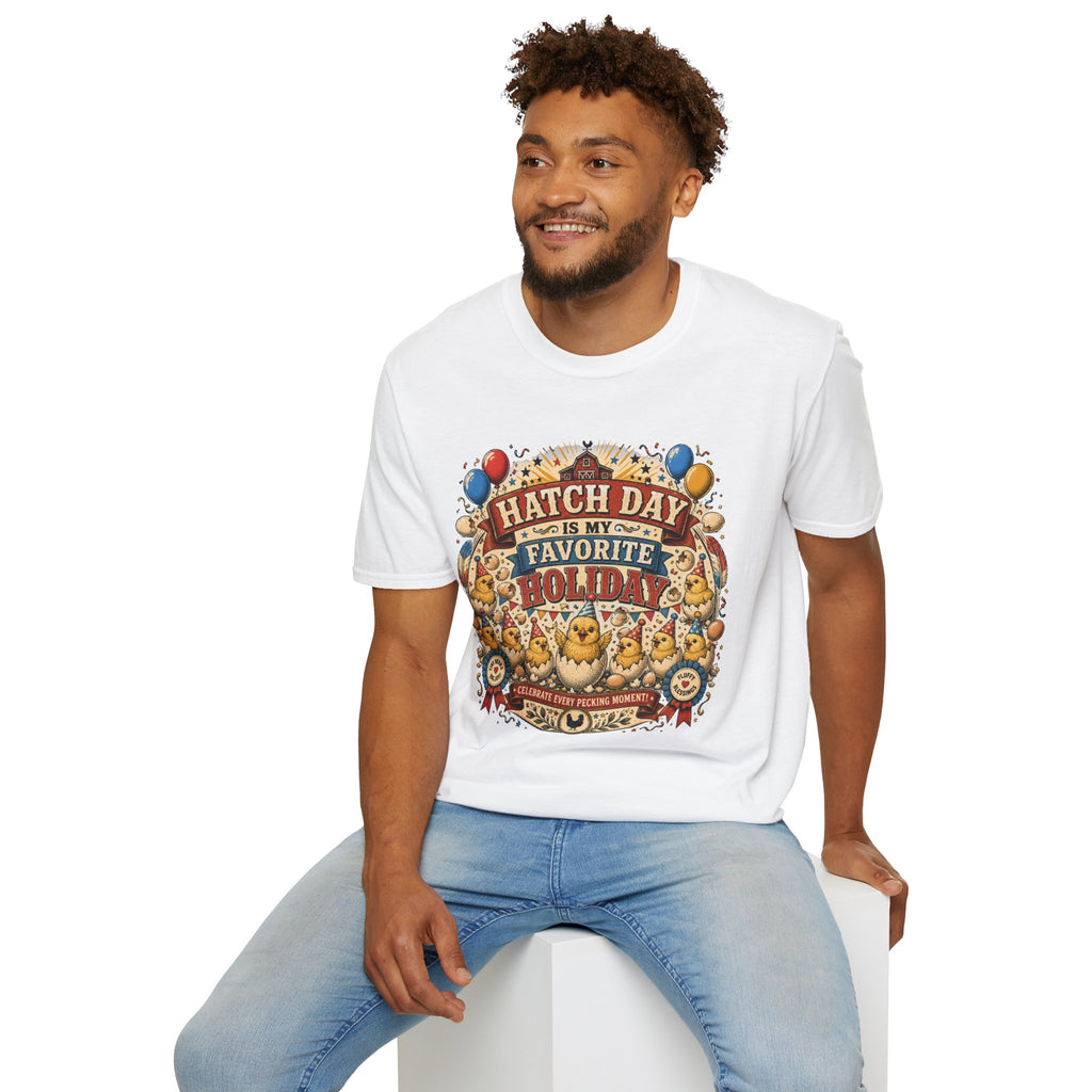 Hatch Day Is My Favorite Holiday T-Shirt — Cute Fluffy Chicks Tee