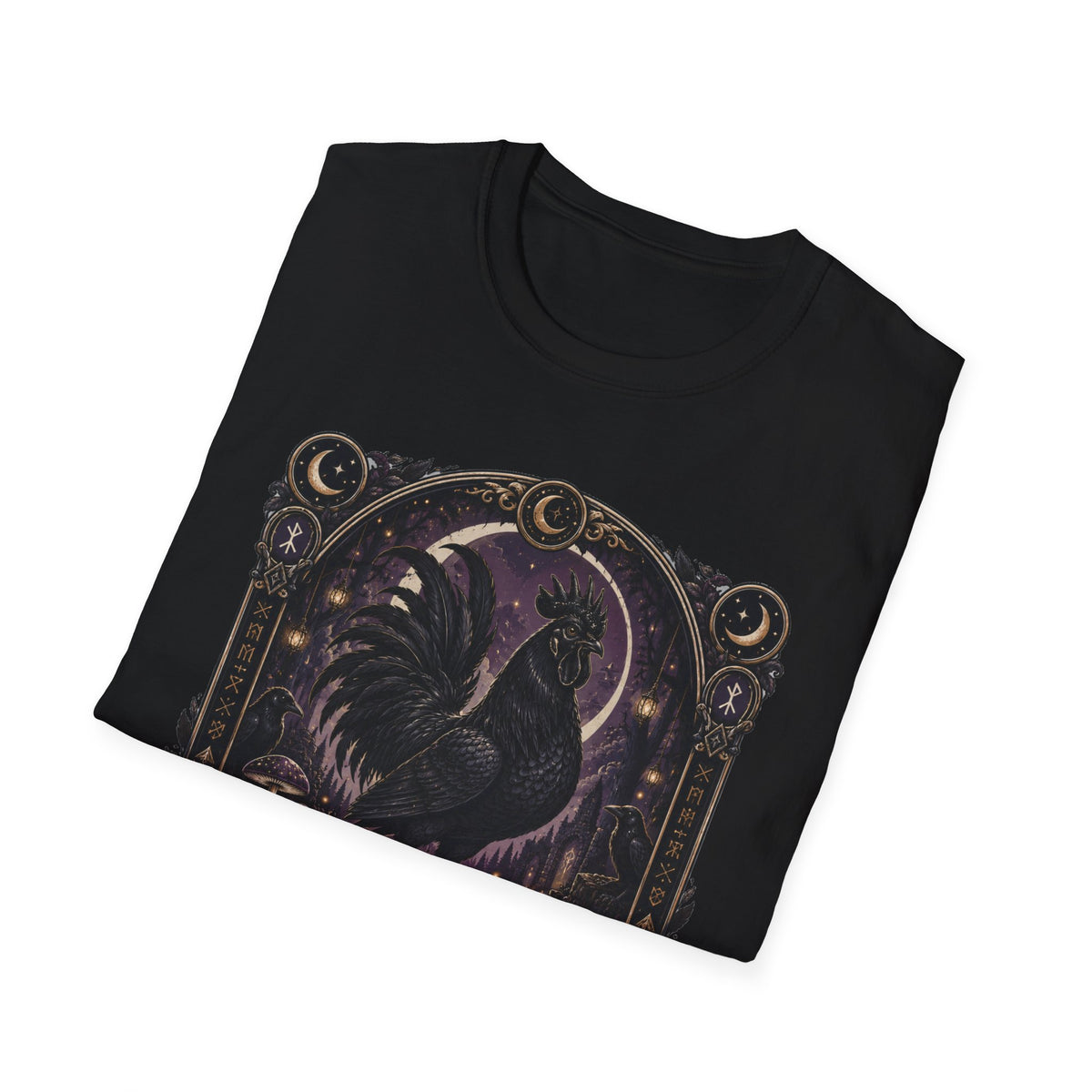Shadow and Legend Ayam Cemani T-Shirt — Gothic Emblem Rooster Tee