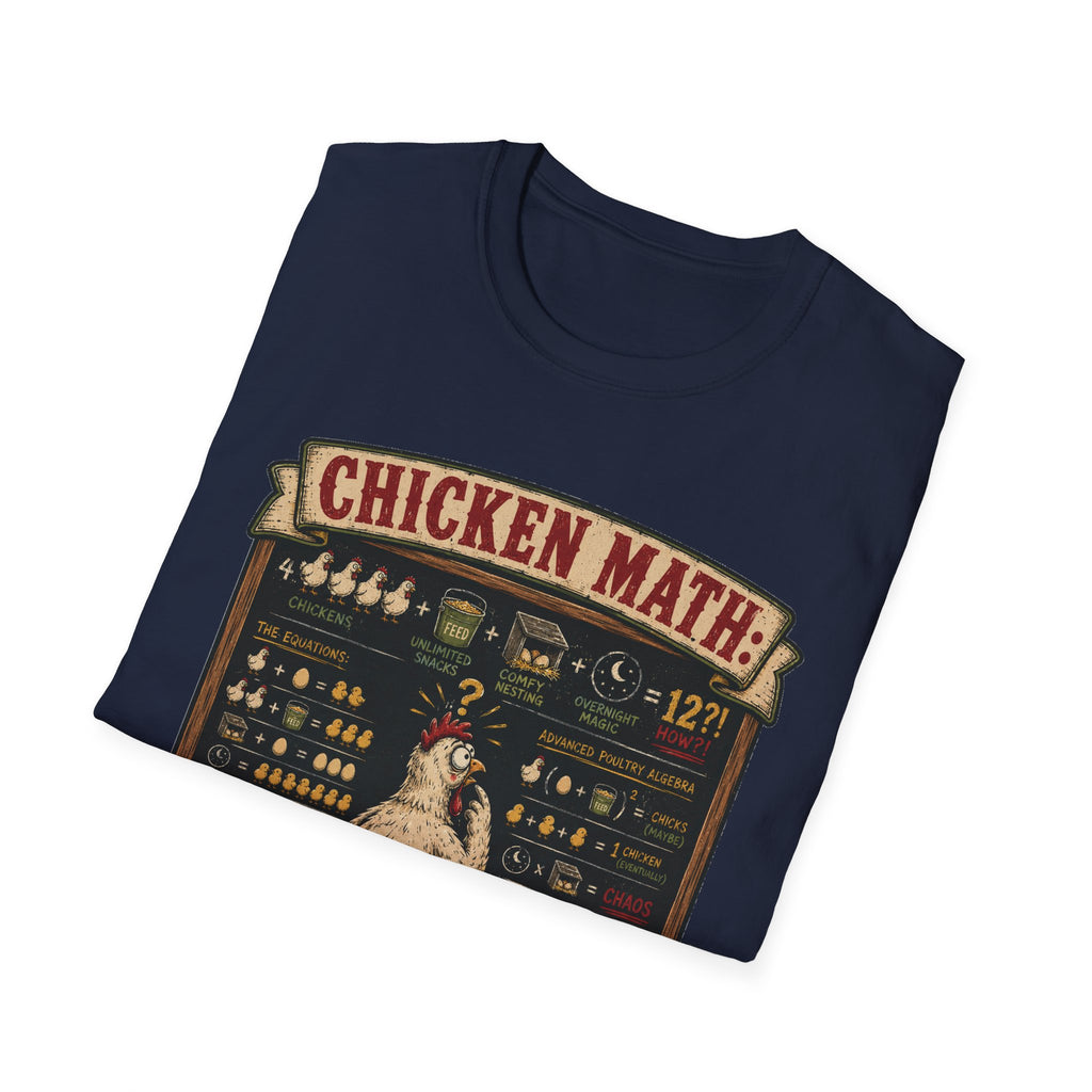 Advanced Poultry Algebra T-Shirt — Chicken Math Chaos Graphic Tee