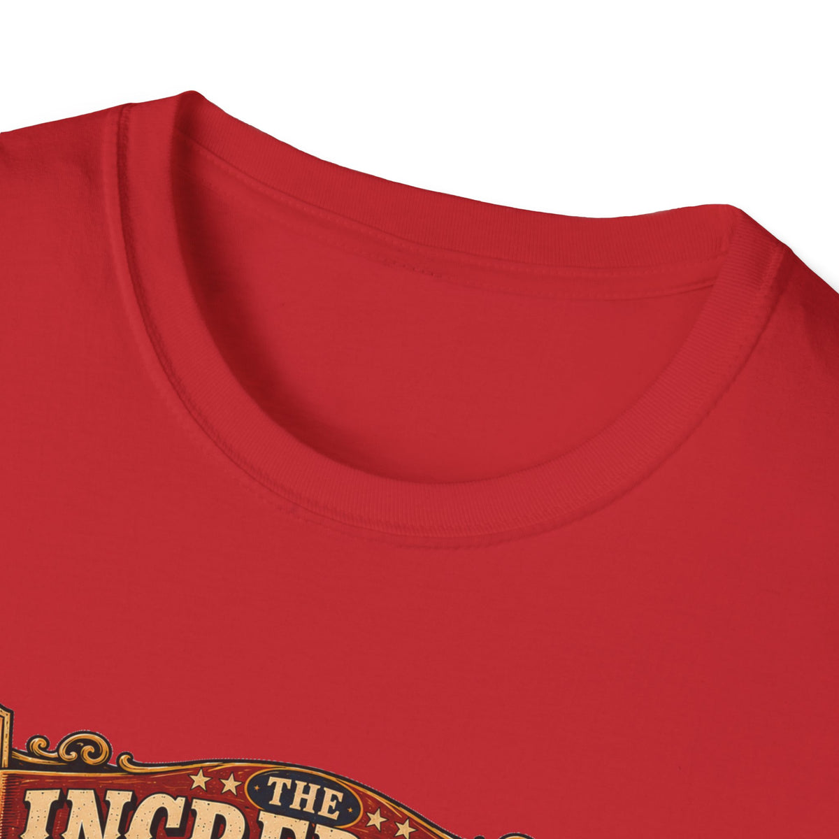 Incredible Feathered Strongman Brahma T-Shirt — Circus Poster Rooster Tee
