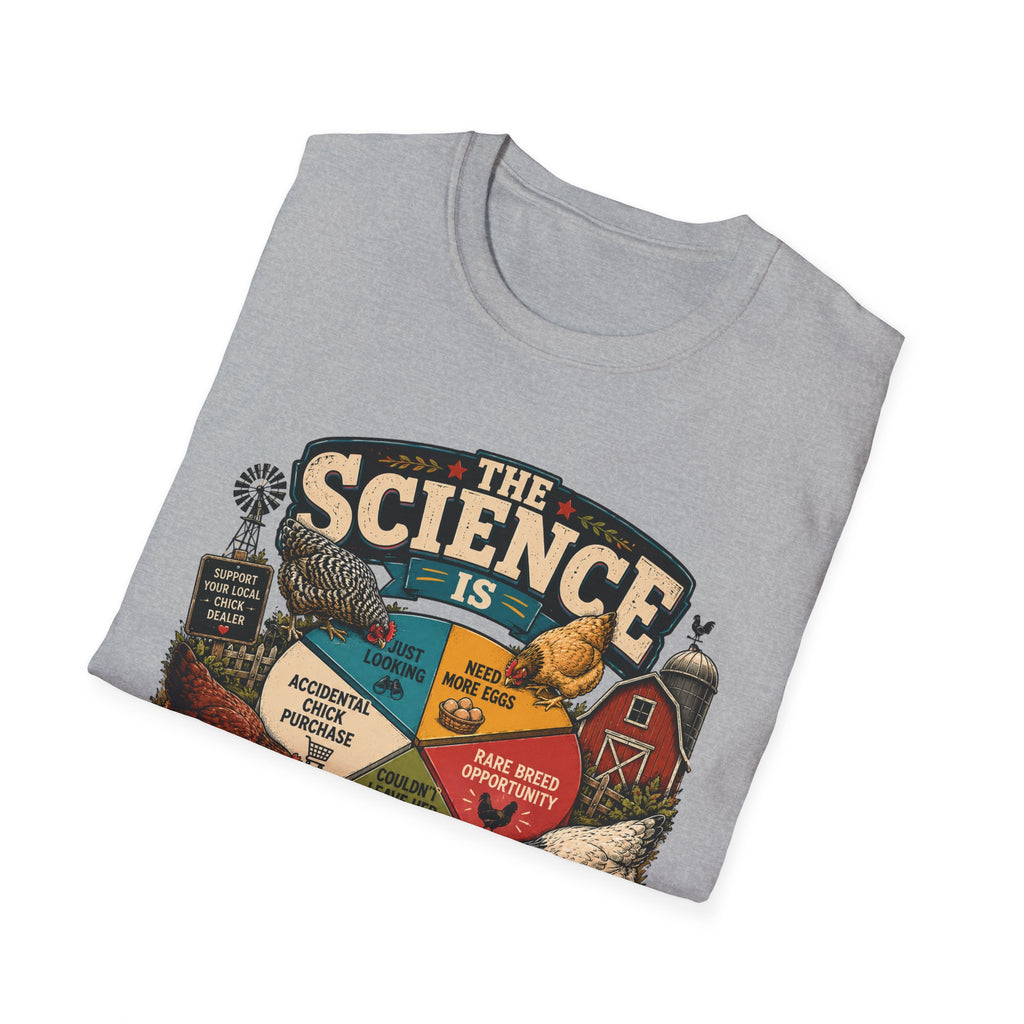 The Science Is Undeniable T-Shirt — Chicken Math Pie Chart Tee