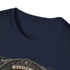 Master of Midnight Feathers Ayam Cemani T-Shirt — Gothic Rooster Graphic Tee