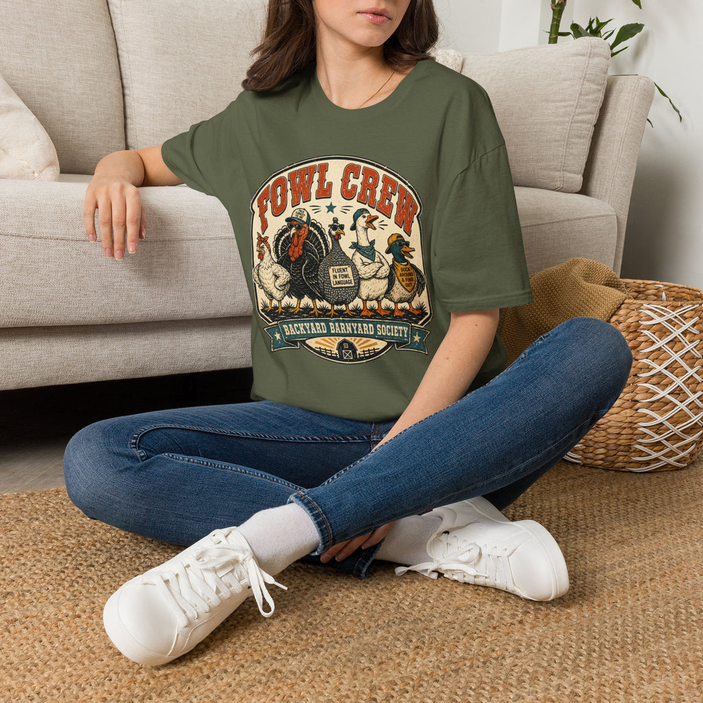 Fowl Crew Vintage Poultry T-Shirt – Funny Farm Animal Graphic Tee