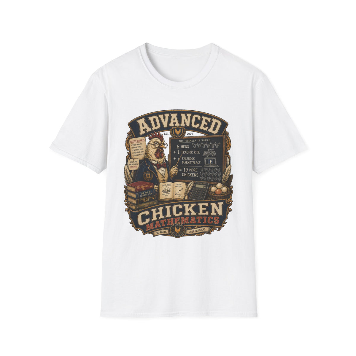 Advanced Chicken Mathematics T-shirt, photo 2