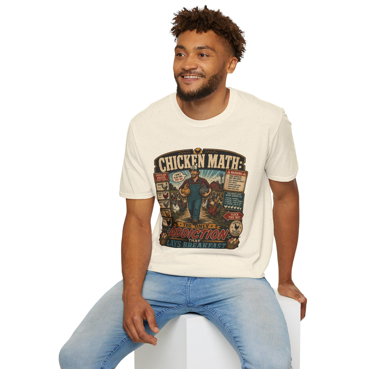Chicken Math Farm Fun T-Shirt — Popular Breeds In My Flock Tee