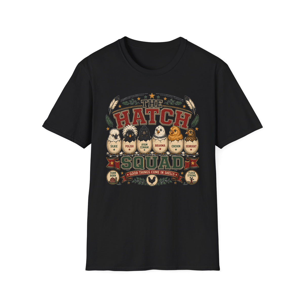 The Hatch Squad Farm Team T-Shirt — Good Things Come In Shells Tee