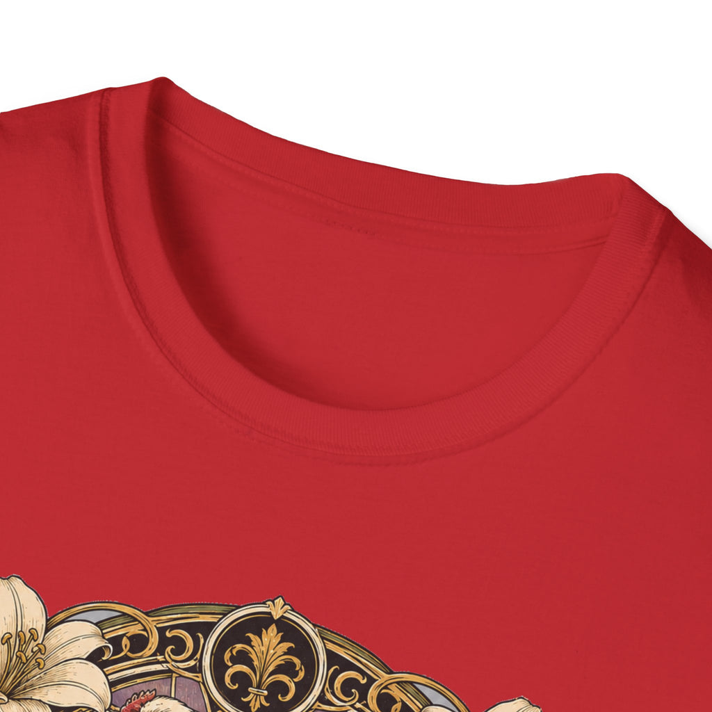 Strength in Grace Brahma Hen T-Shirt — Botanical Rooster Art Tee
