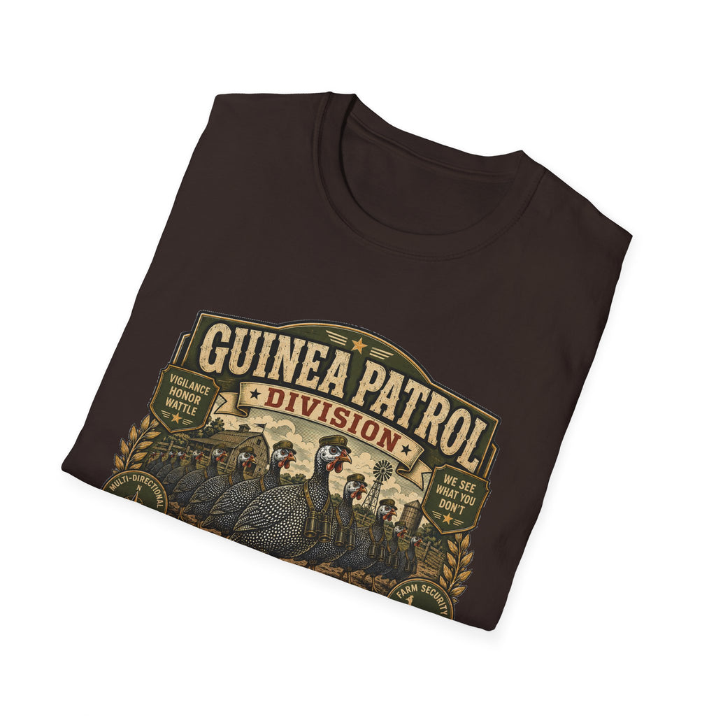 Guinea Patrol Division T-Shirt — Always On Duty Farm Security Tee