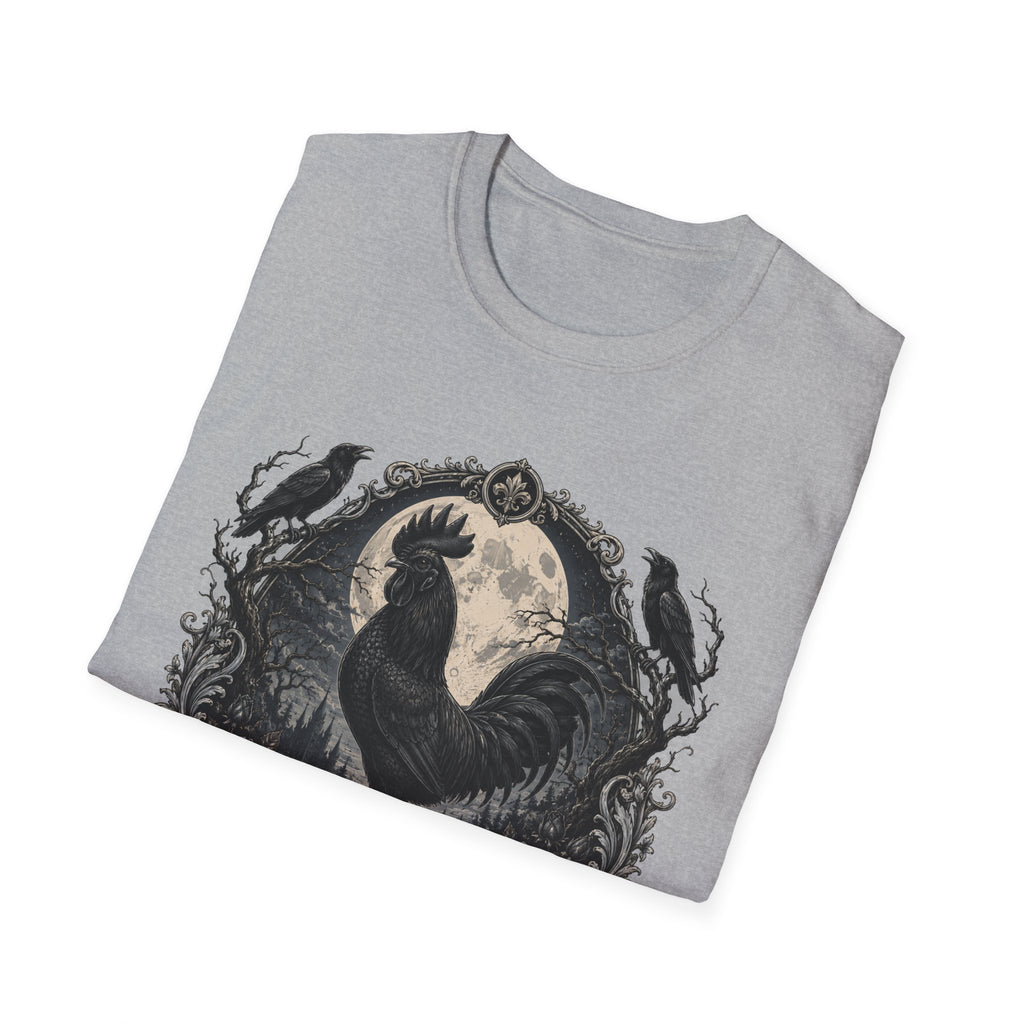 The Midnight Monarch Ayam Cemani T-Shirt — Moonlit Rooster Graphic Tee