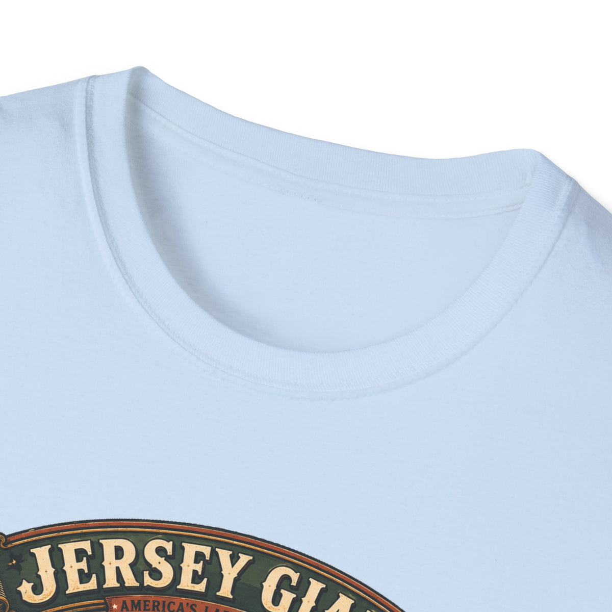 Jersey Giant Heritage Badge T-Shirt — America's Largest Breed Rooster Tee