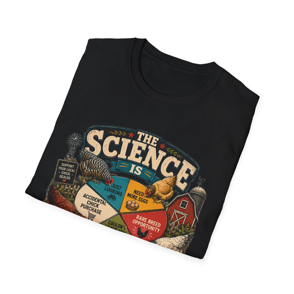 The Science Is Undeniable T-Shirt — Chicken Math Pie Chart Tee