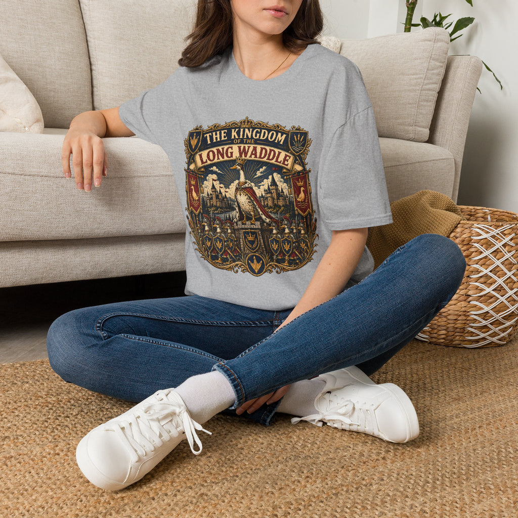 The Kingdom of the Long Waddle T-Shirt — Indian Runner Duck Crest Tee