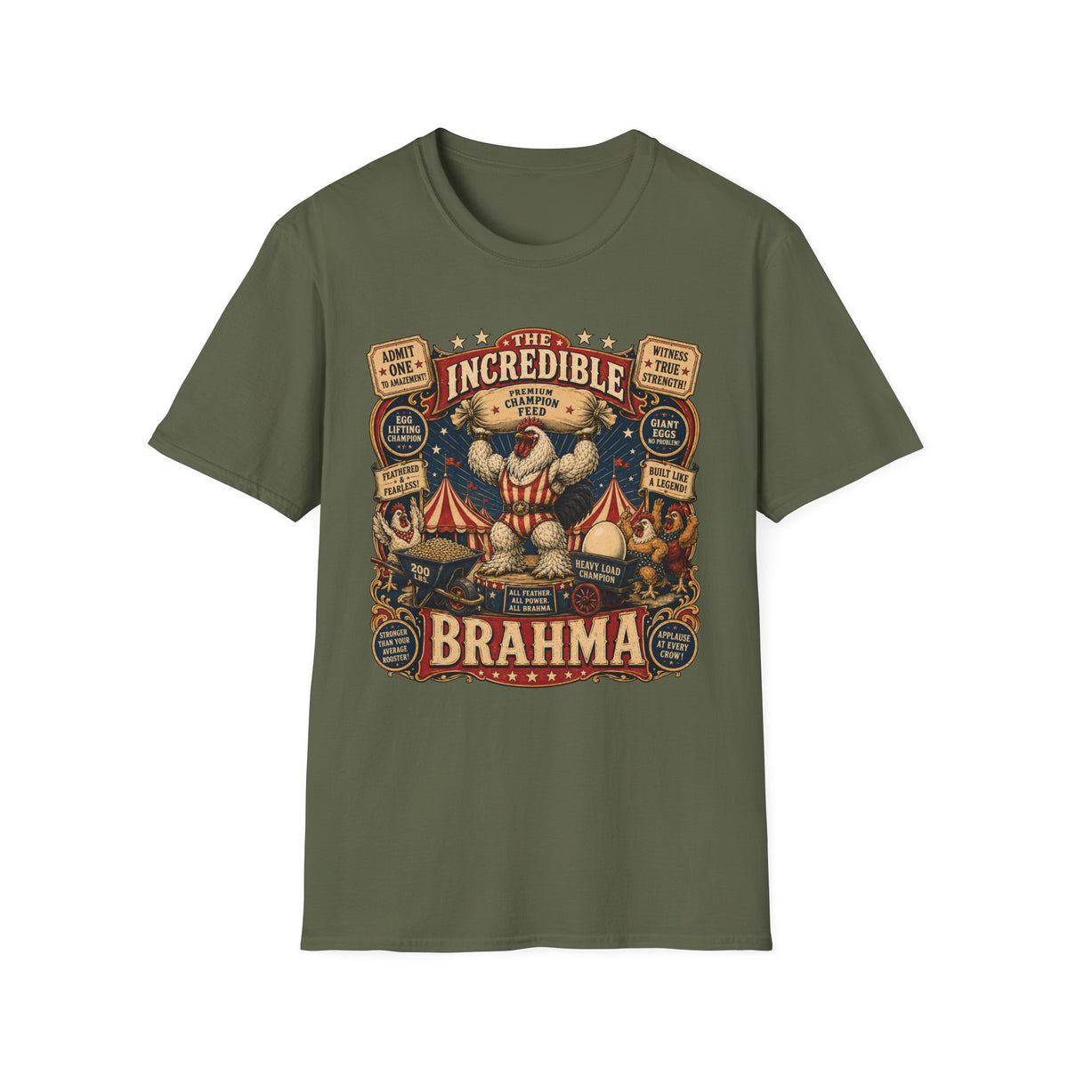 Incredible Feathered Strongman Brahma T-shirt, photo 6