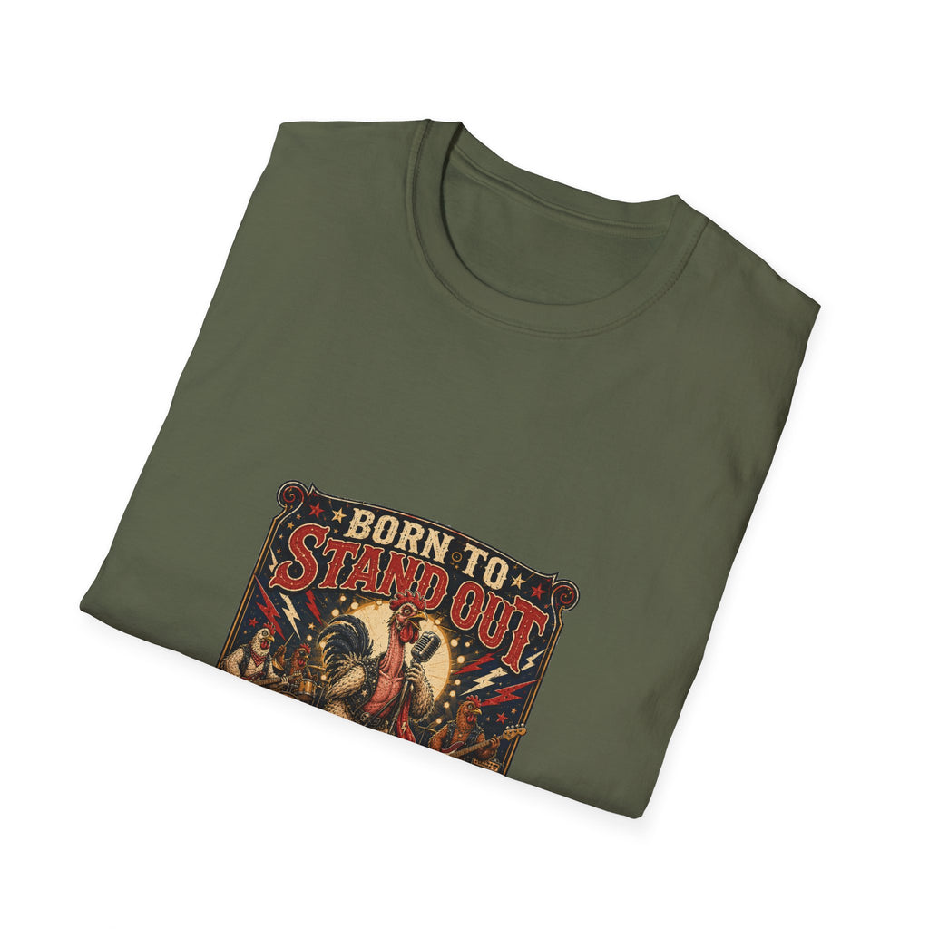 Less Feathers, More Attitude T-Shirt — Naked Neck Rooster Tee
