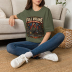 Full Volume Since Sunrise Guinea Fowl T-Shirt — Rock Concert Poultry Poster Tee