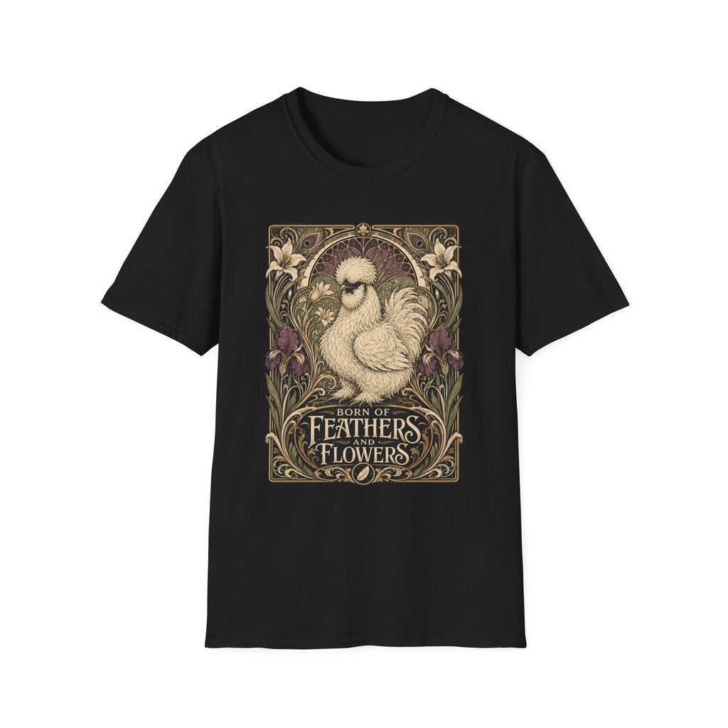 Wildflower Silkie T-Shirt — Art Nouveau Botanical Hen Tee