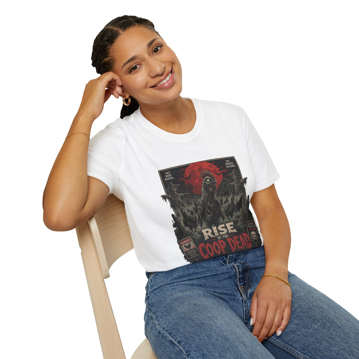 Rise of the Undead Poultry T-Shirt — Zombie Chicken Uprising Tee