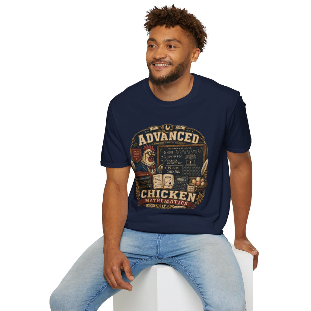 Department of Poultry Sciences T-Shirt — Chicken Math Formula Tee