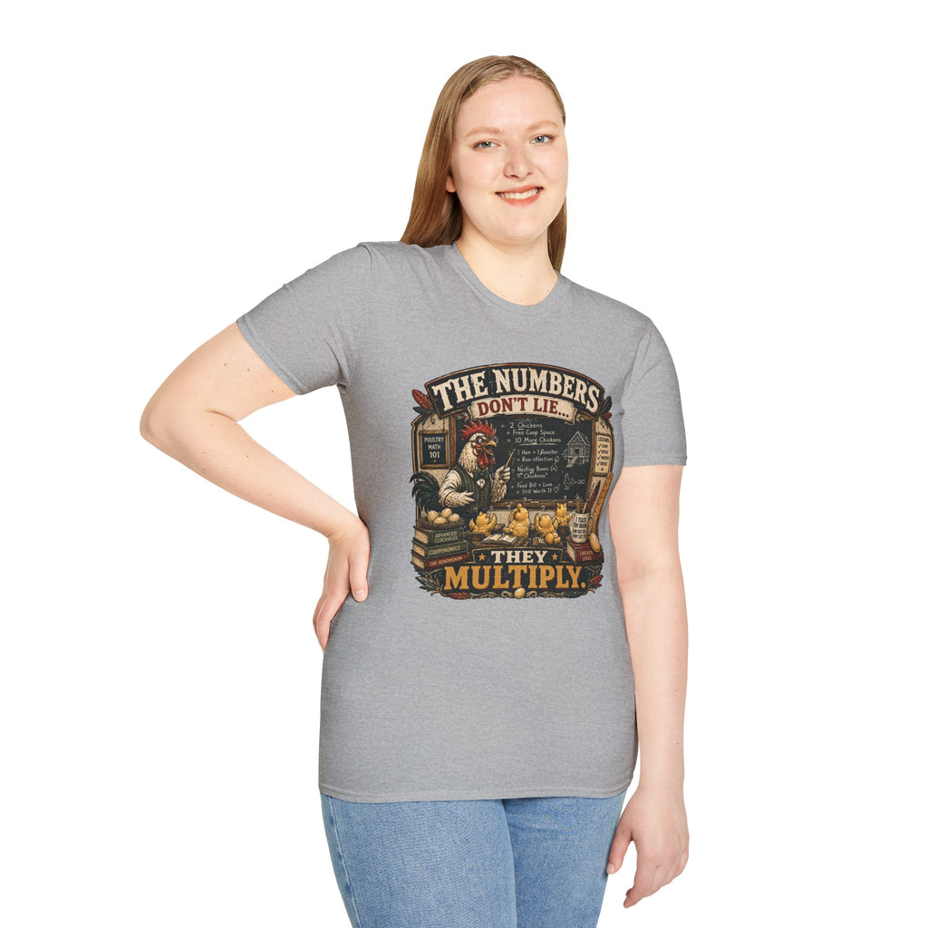 The Numbers Don't Lie They Multiply T-Shirt — Poultry Math 101 Tee