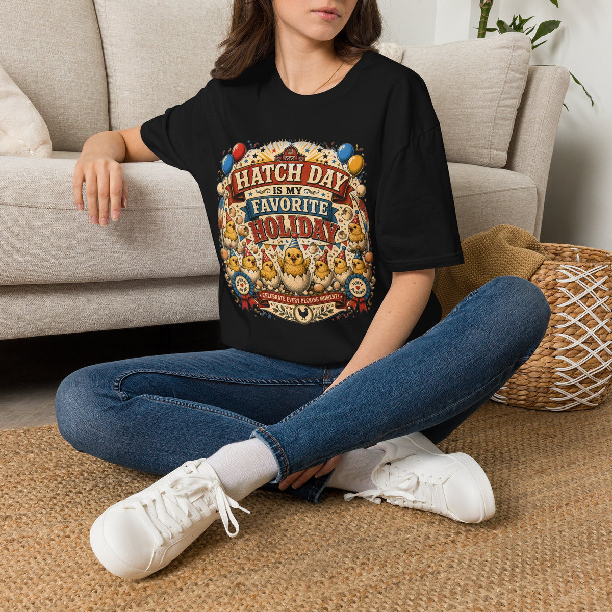 Hatch Day Is My Favorite Holiday T-Shirt — Cute Fluffy Chicks Tee