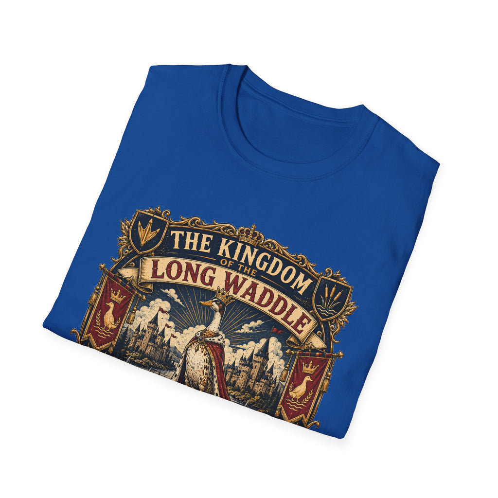The Kingdom of the Long Waddle T-Shirt — Indian Runner Duck Crest Tee
