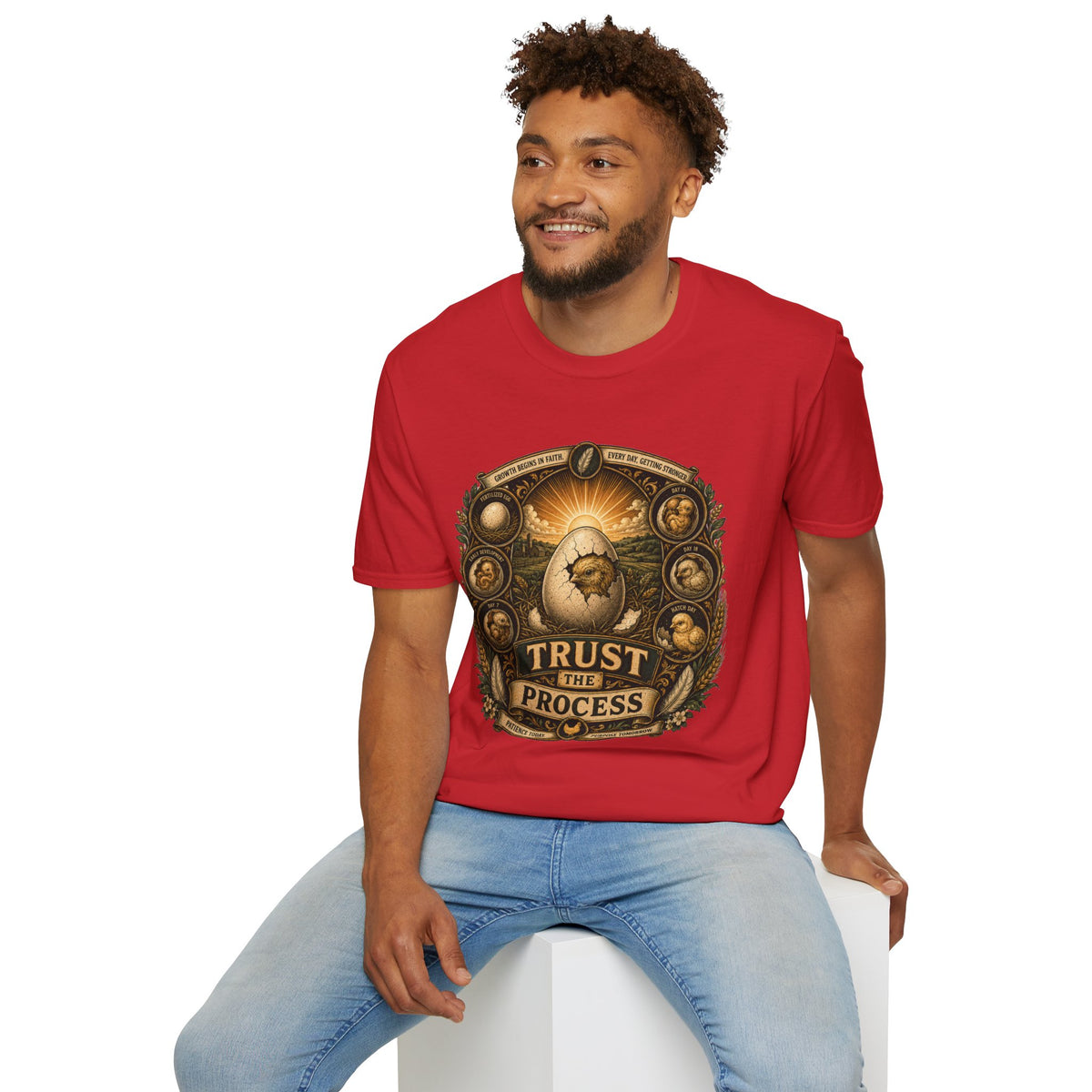 Trust the Process Hatching Emblem T-Shirt — Good Things Take Time Tee