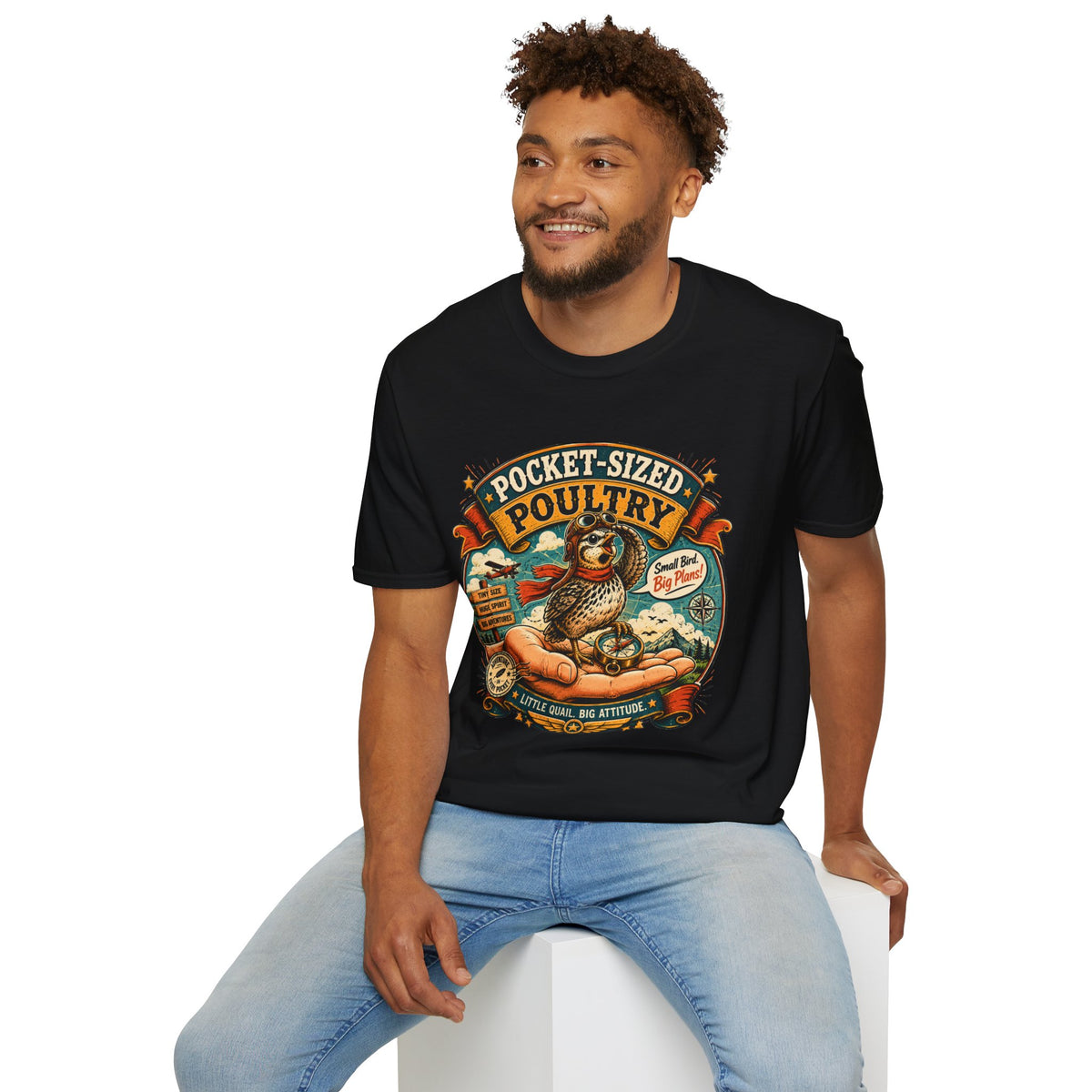 Tiny Quail Adventures T-Shirt — Quail Life Vintage Graphic Comic Tee
