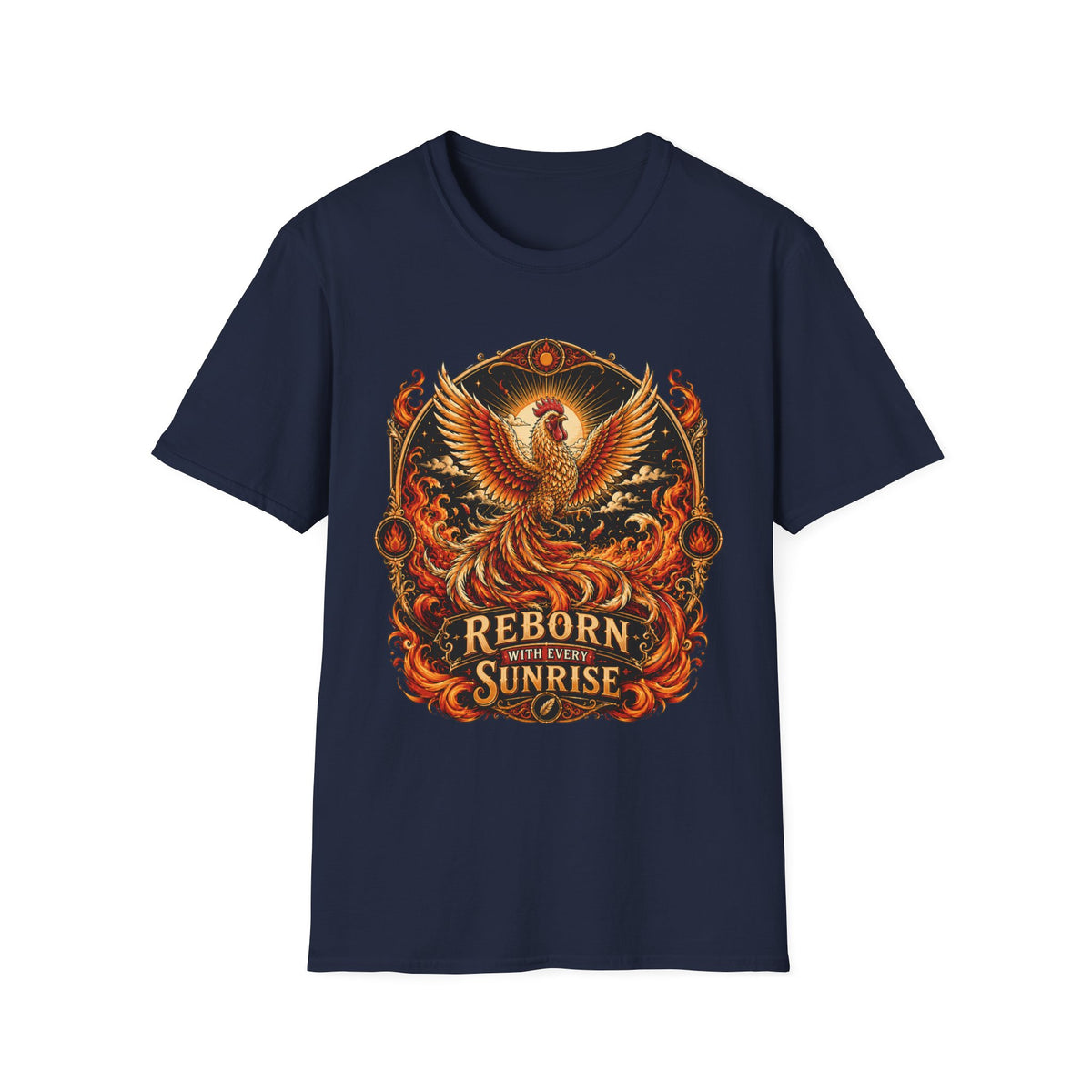 Rise With the Sun Rhode Island Red T-Shirt — Phoenix Rooster Tee