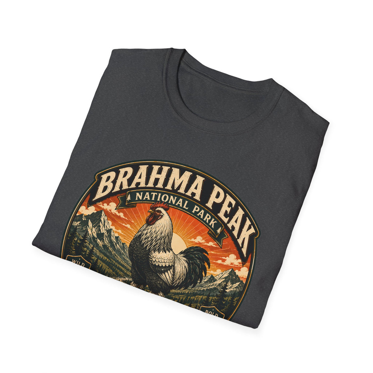 Brahma Peak National Park Brahma T-Shirt — Majestic Mountain Rooster Tee