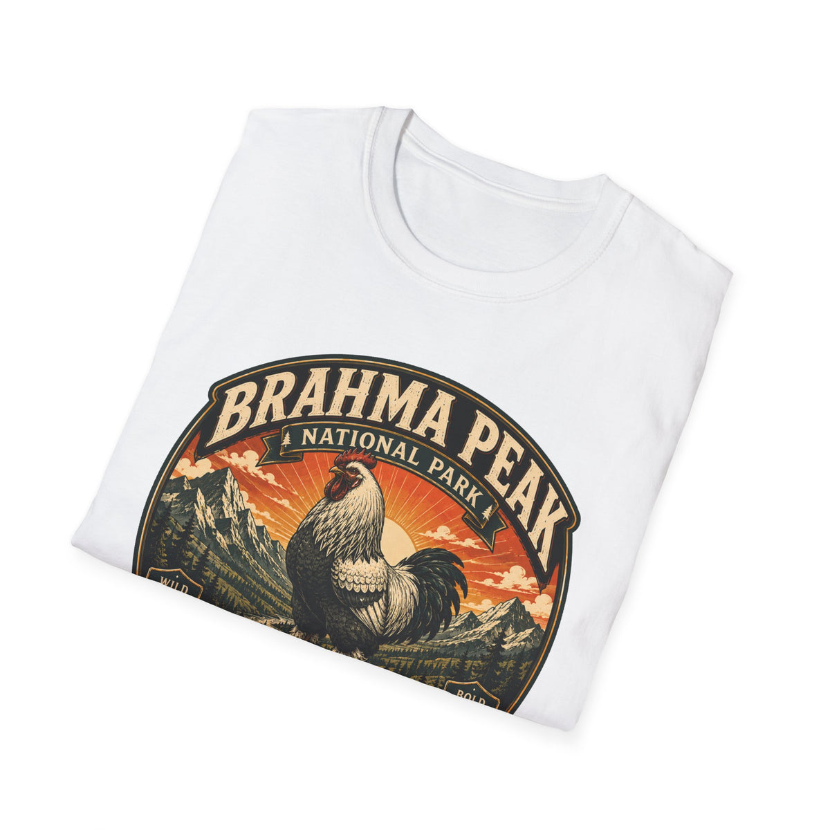 Brahma Peak National Park Brahma T-Shirt — Majestic Mountain Rooster Tee