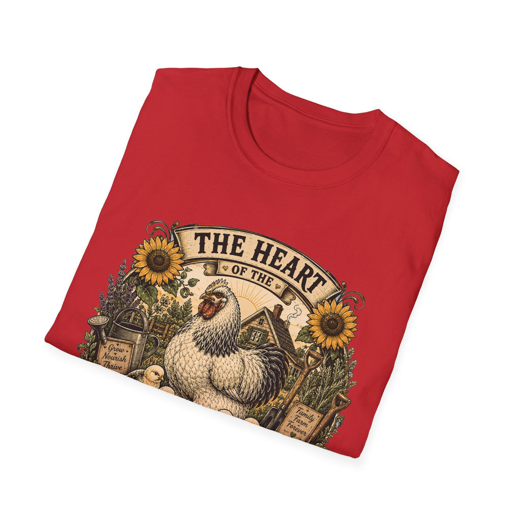 The Heart of the Homestead Brahma T-Shirt — Hen & Chicks Farmhouse Graphic Tee