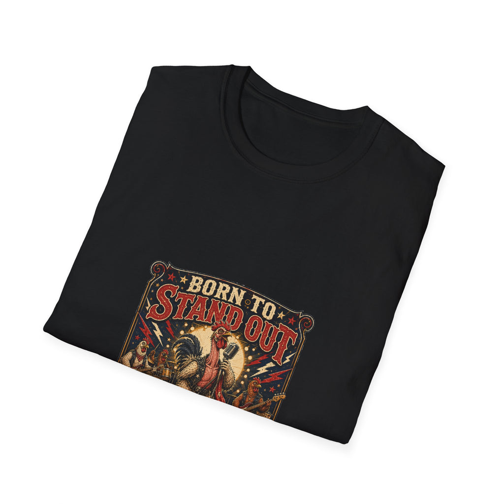 Less Feathers, More Attitude T-Shirt — Naked Neck Rooster Tee