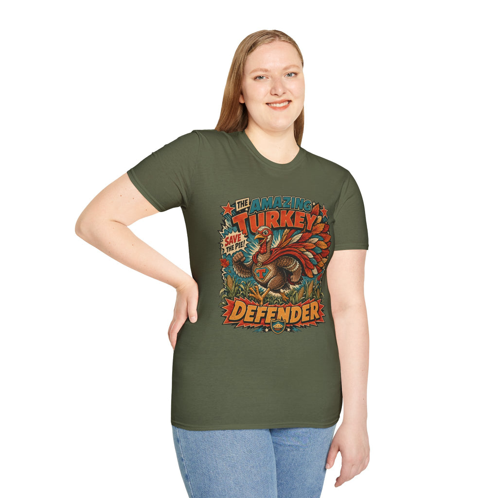 The Amazing Turkey Defender Tee — Save the Pie!