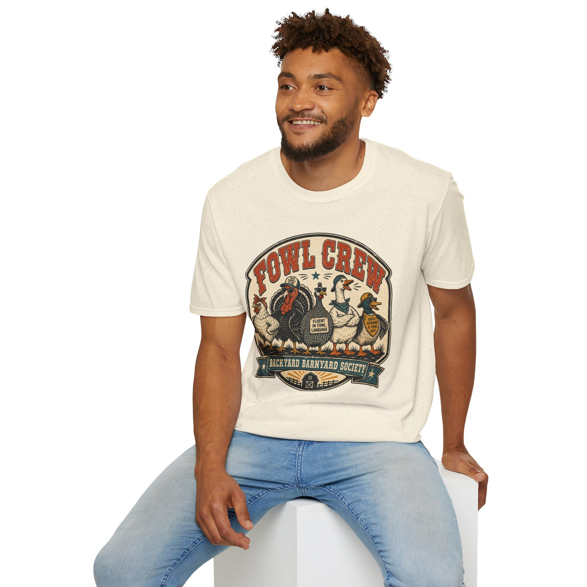 Fowl Crew Vintage Poultry T-Shirt – Funny Farm Animal Graphic Tee