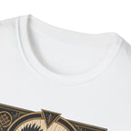 The Black Crown Ayam Cemani T-Shirt — Art Deco Rooster Graphic Tee