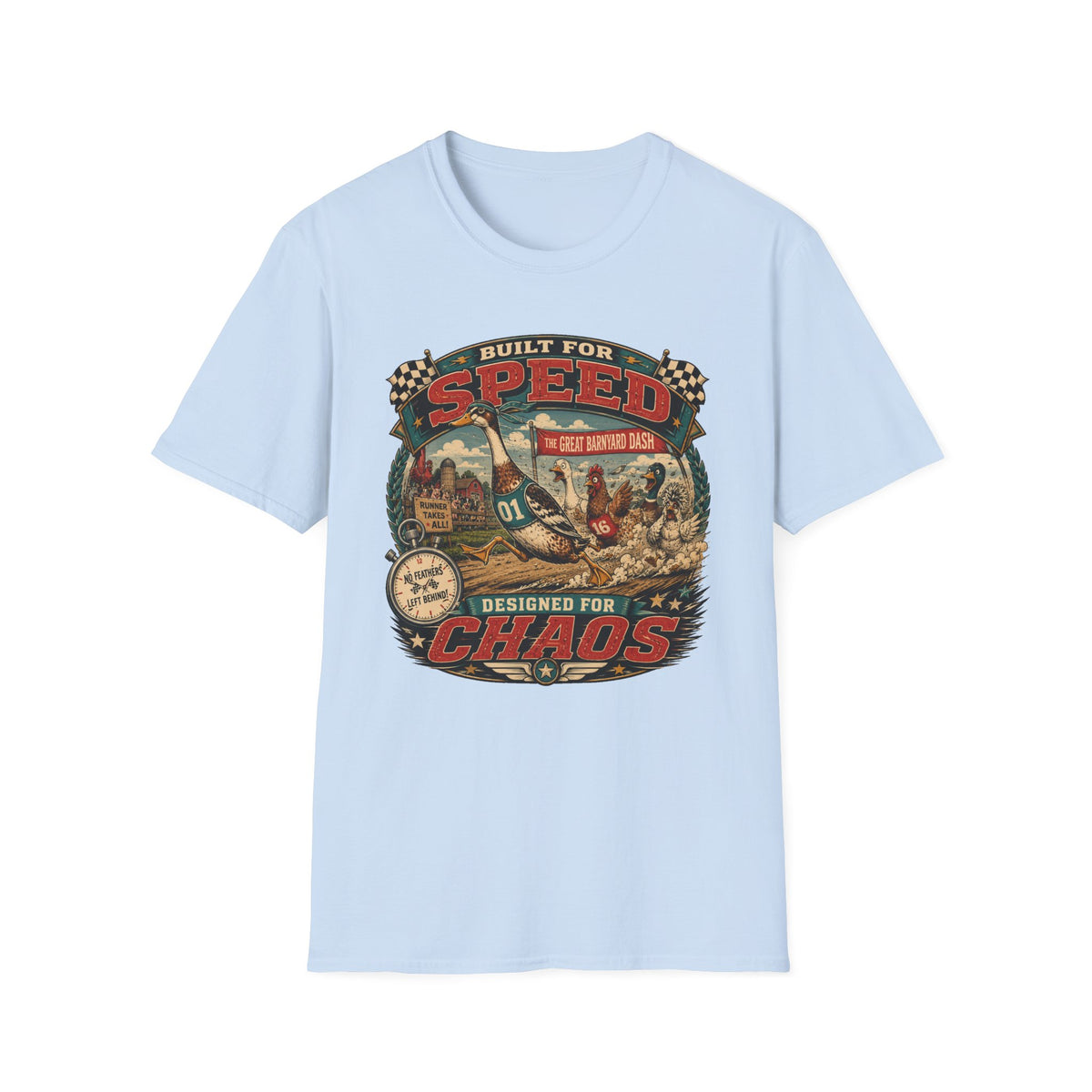 Built for Speed Barnyard Dash Indian Runner T-shirt, photo 8