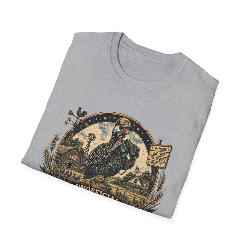 Guinea Fowl Neighborhood Watch T-Shirt — Watching The Coop So You Don't Have To Tee