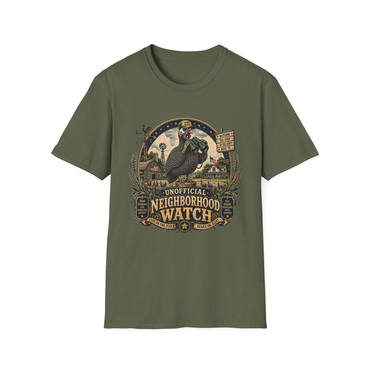 Guinea Fowl Neighborhood Watch T-shirt, photo 6