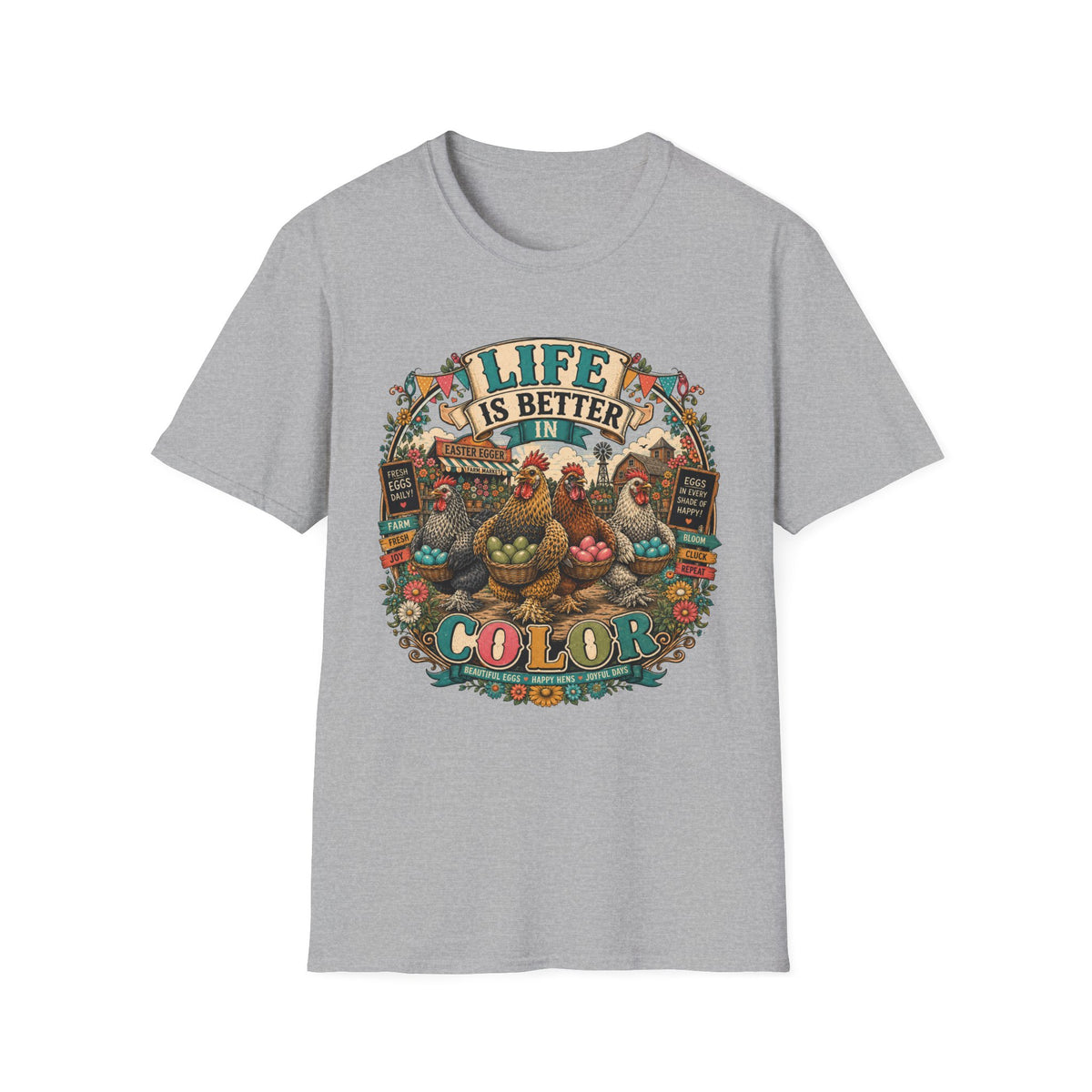 Colorful Farm Festival Easter Egger T-shirt, photo 3