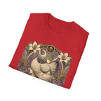 Strength in Grace Brahma Hen T-Shirt — Botanical Rooster Art Tee
