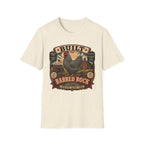Barred Rock Rooster T-Shirt — "Built the Old Fashioned Way" Farm Vintage Tee