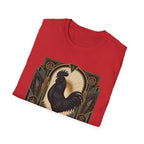 The Black Crown Ayam Cemani T-Shirt — Art Deco Rooster Graphic Tee