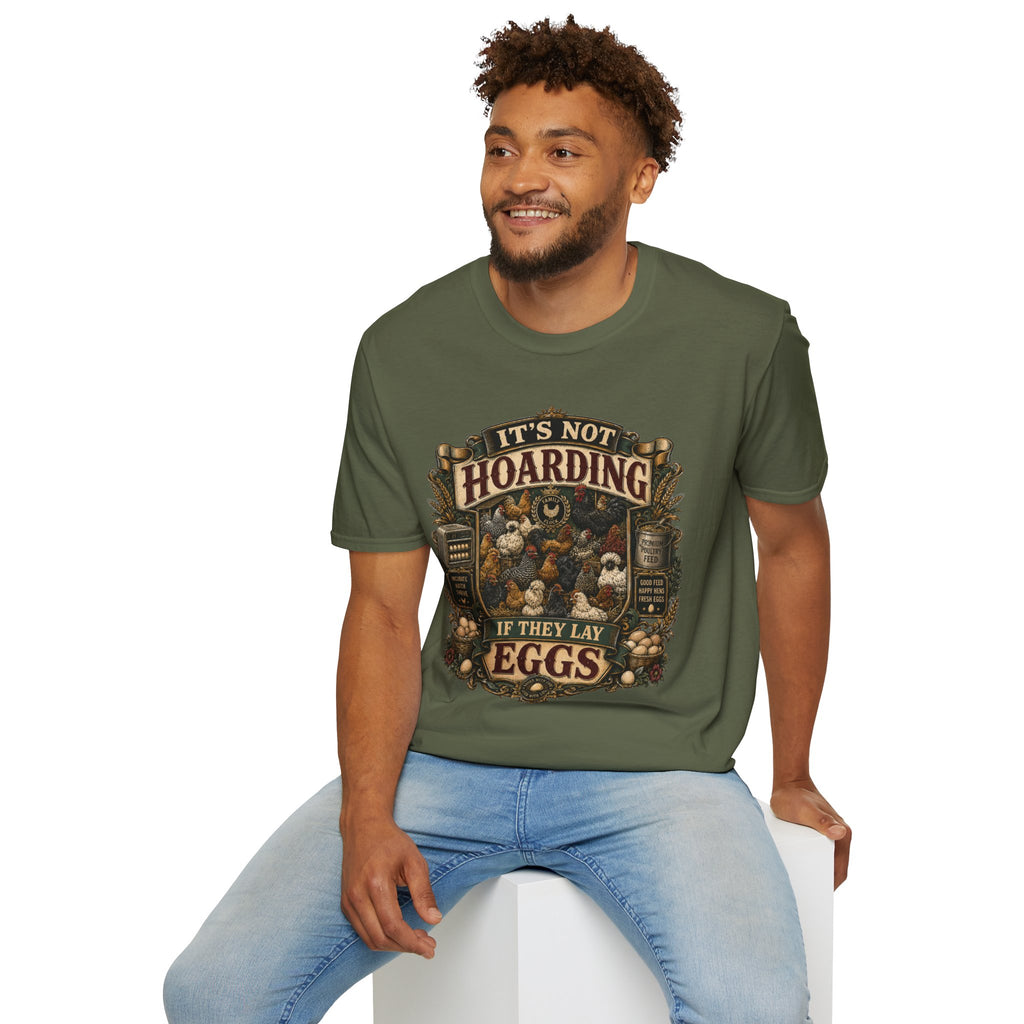 Family Flock Heritage T-Shirt — It's Not Hoarding If They Lay Eggs Tee