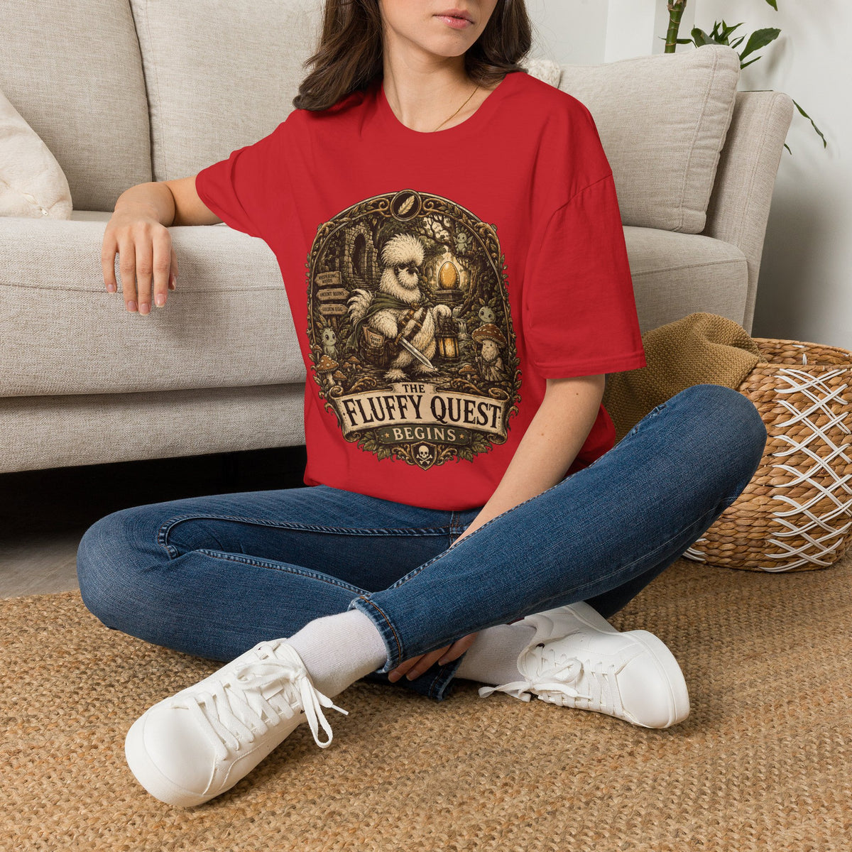 Quest for the Golden Egg Silkie T-Shirt — Enchanted Wood Adventure Tee