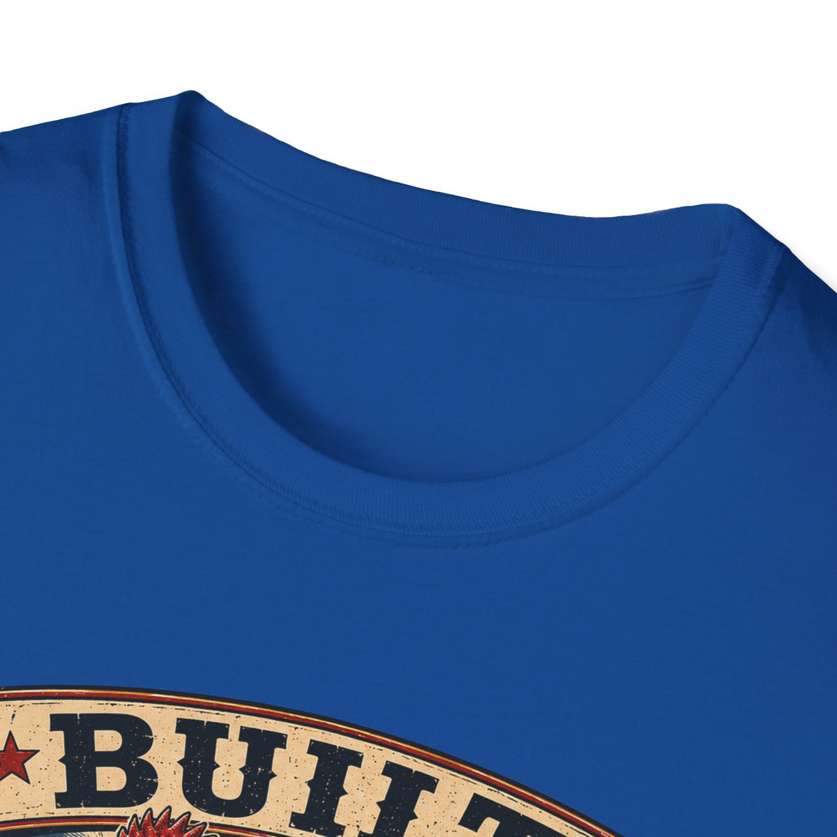 Barred Rock Rooster T-Shirt — "Built the Old Fashioned Way" Farm Vintage Tee